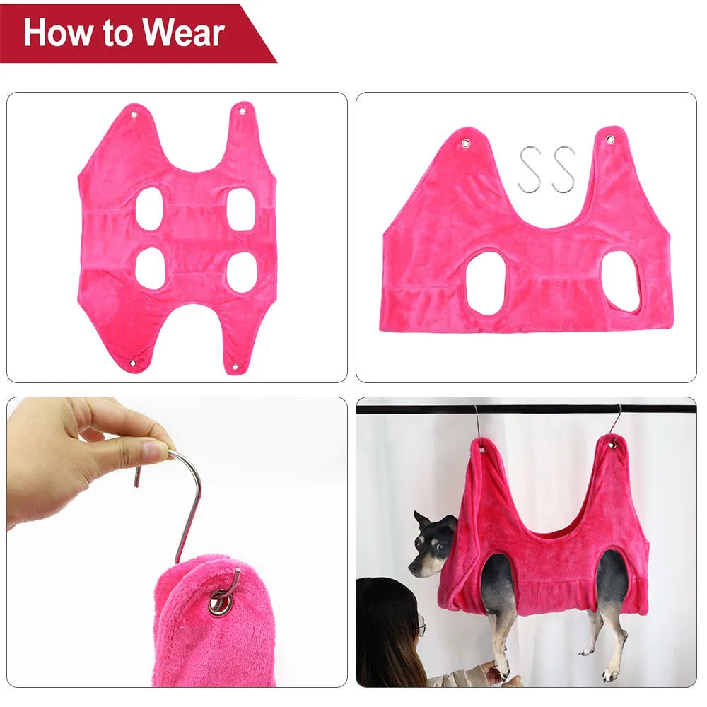 Soft cloth pet nest bed for cats and dogs in pink available in S M L sizes 25cm 30cm 35cm
