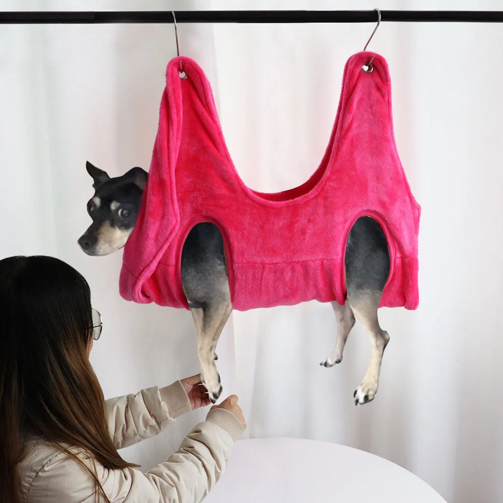 Soft cloth pet nest bed for cats and dogs in pink available in S M L sizes 25cm 30cm 35cm