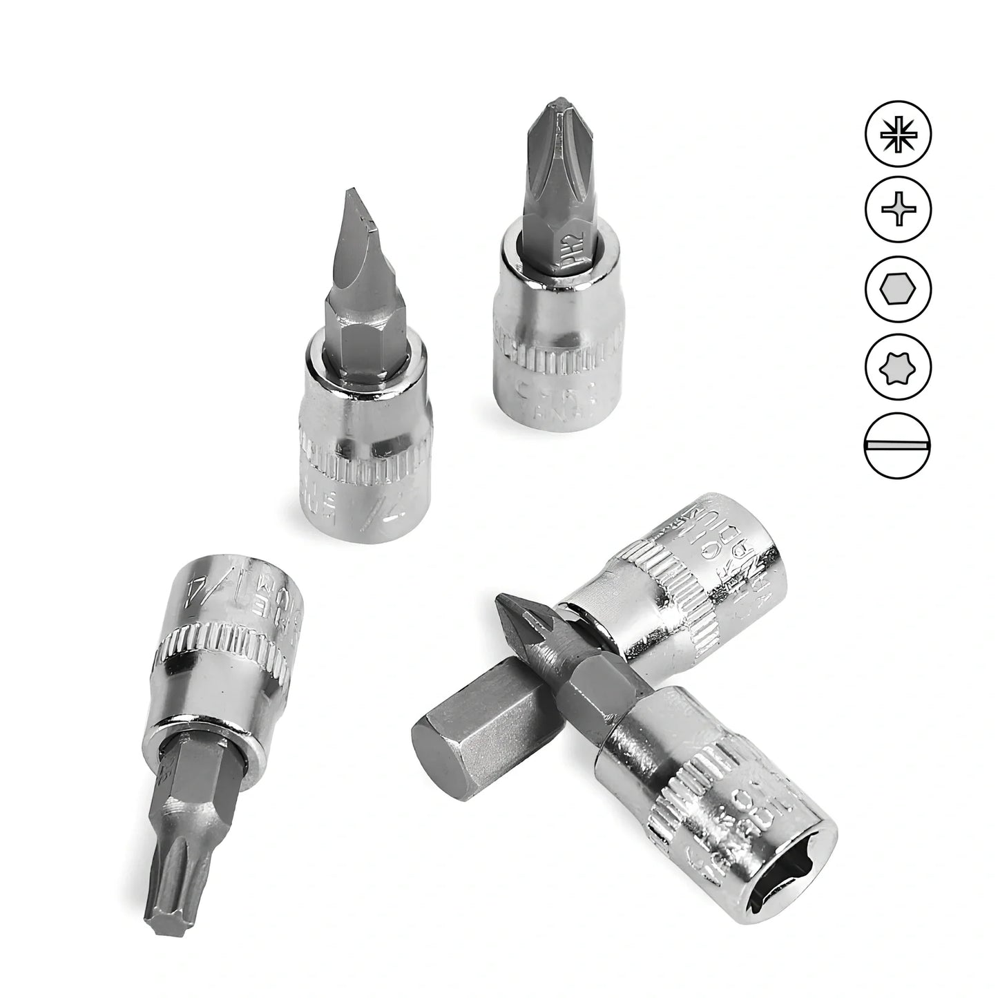 Green plastic case containing 46-piece alloy steel metric socket set for auto repairs