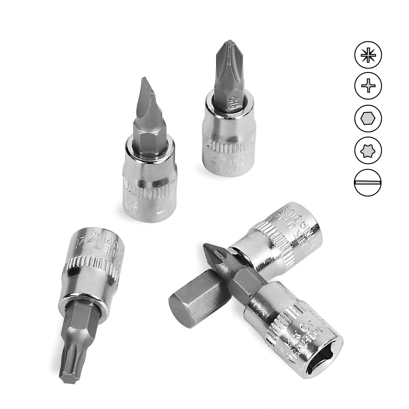 Green plastic case containing 46-piece alloy steel metric socket set for auto repairs