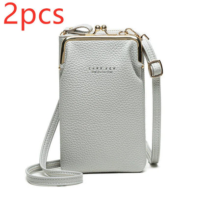 Stylish lychee pattern shoulder bag with a spacious interior and comfortable strap for everyday use