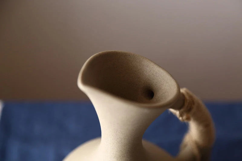 Healthy Pottery Cold Kettle Set with ceramic pot and bamboo tray