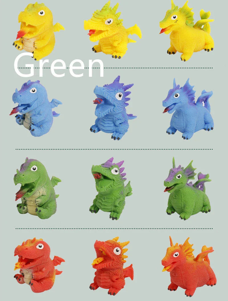 Dinosaur Egg Flip Toy in yellow, blue, green, and red for mood expression and stress relief