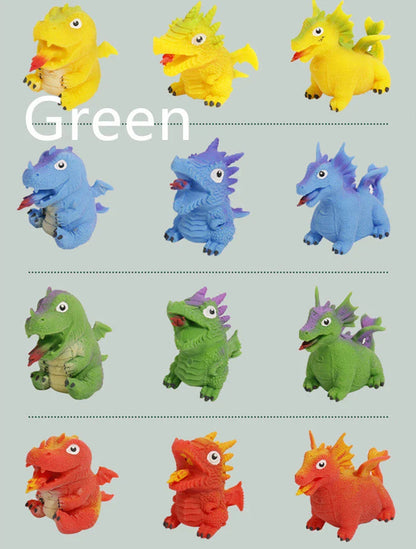 Dinosaur Egg Flip Toy in yellow, blue, green, and red for mood expression and stress relief