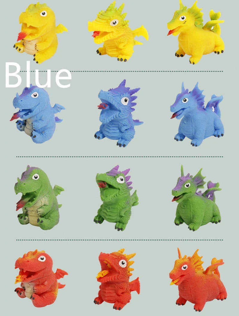 Dinosaur Egg Flip Toy in yellow, blue, green, and red for mood expression and stress relief