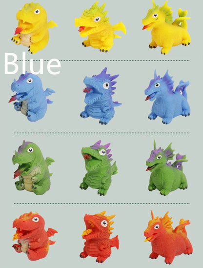 Dinosaur Egg Flip Toy in yellow, blue, green, and red for mood expression and stress relief