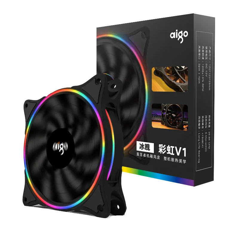 Patriot Rainbow V1 black desktop computer case fan for PC cooling