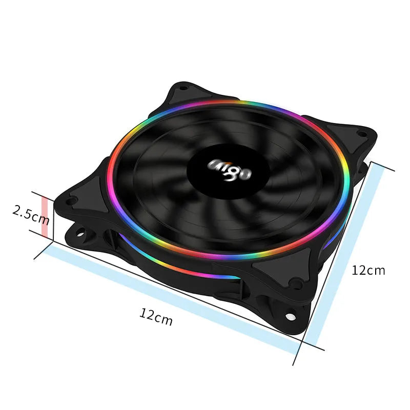Patriot Rainbow V1 black desktop computer case fan for PC cooling