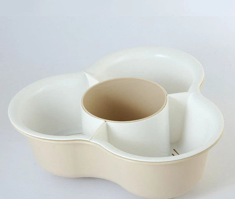 Double layer vegetable basket with detachable compartments in Nordic style colours