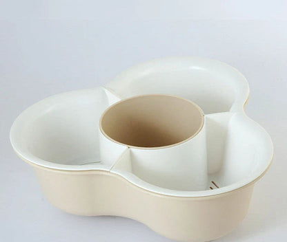 Double layer vegetable basket with detachable compartments in Nordic style colours