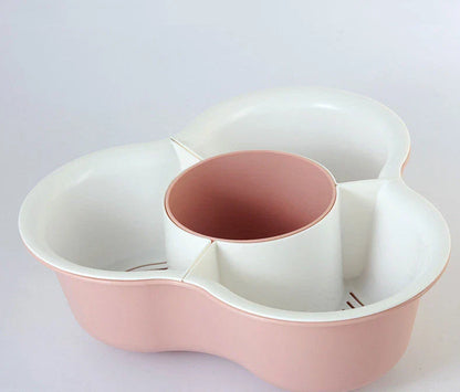 Double layer vegetable basket with detachable compartments in Nordic style colours