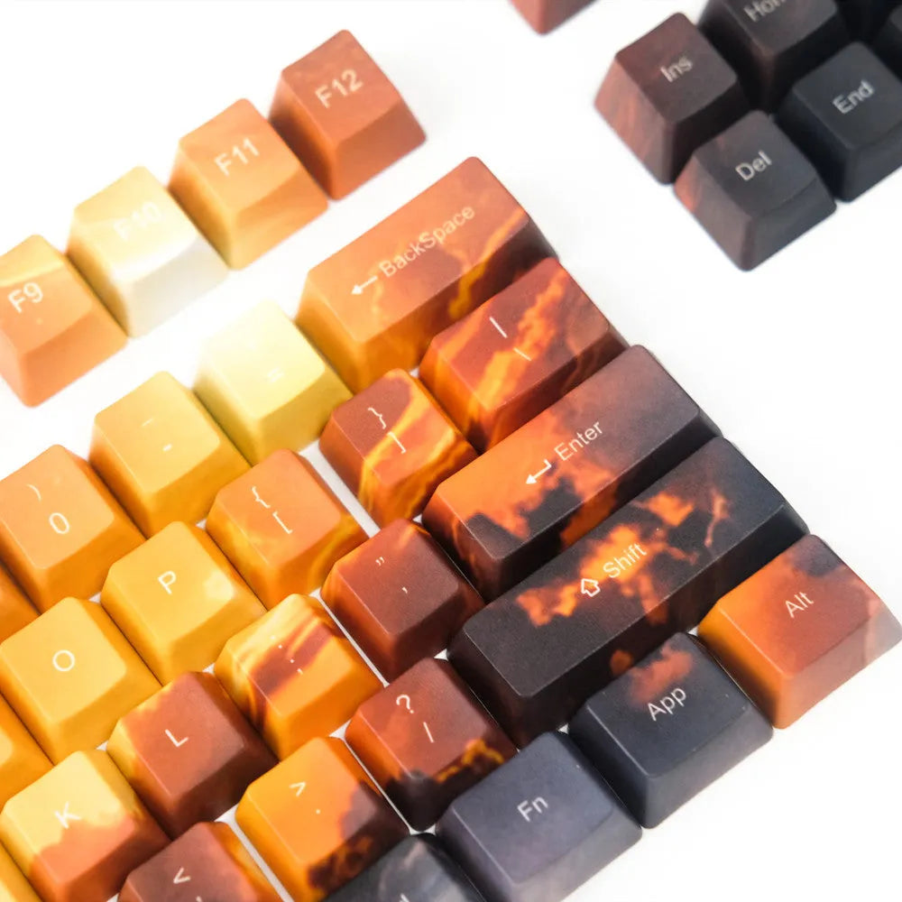Saturn engraved mechanical keyboard keycap set with 108 keys plus 2 supplements