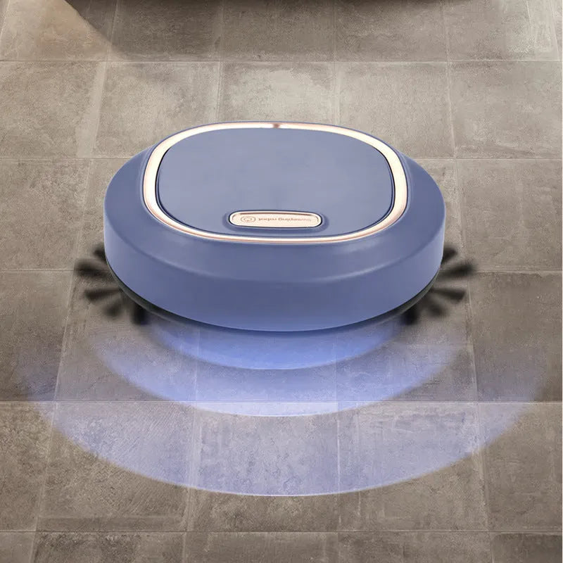 Fashion automatic intelligent sweeping robot vacuum cleaner with remote control, blue or black colour, for home use covering 70-90 sqm