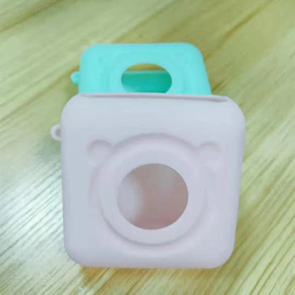 Portable handheld label mini thermal printer in white, pink, or blue