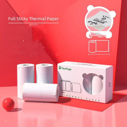 Portable handheld label mini thermal printer in white, pink, or blue