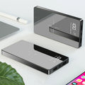 Black or white 20000 mAh wireless charging power bank with digital display
