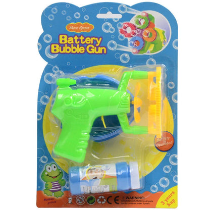 Electric automatic bubble blower machine gun for kids outdoor play