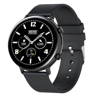 Smart Bluetooth watch with 1.28-inch screen showing payment interface on adjustable wristband