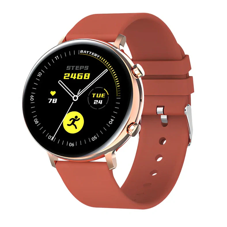 Smart Bluetooth watch with 1.28-inch screen showing payment interface on adjustable wristband