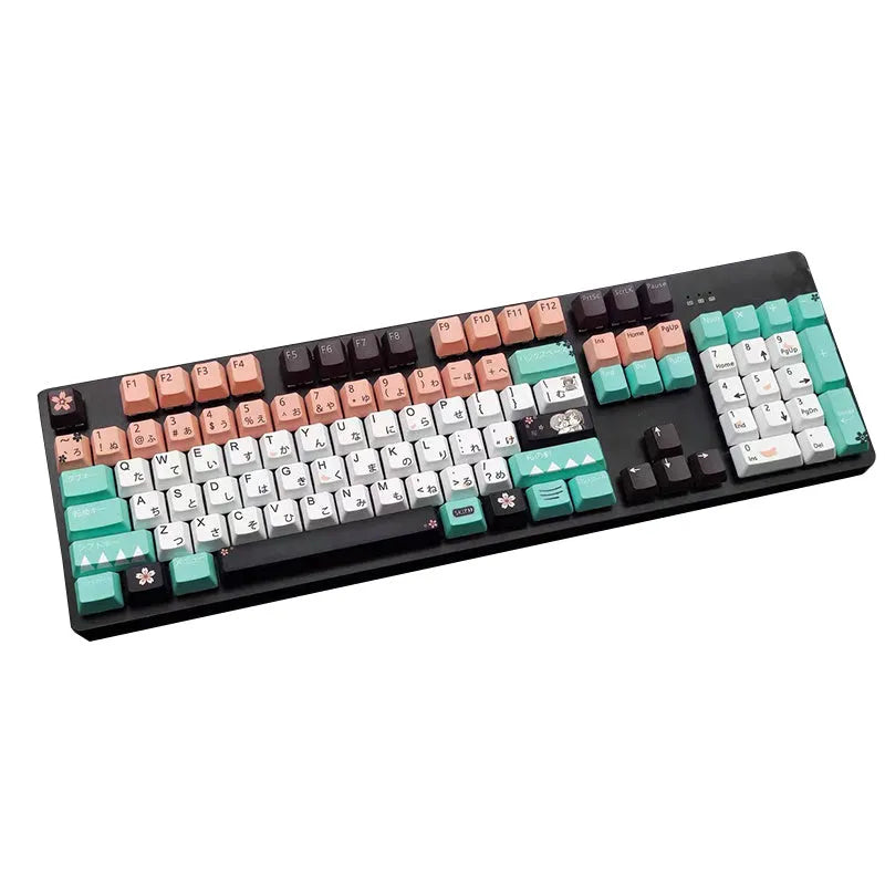 Green Cherry MX mechanical keyboard replacement keycap set with UK ISO layout