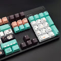 Green Cherry MX mechanical keyboard replacement keycap set with UK ISO layout