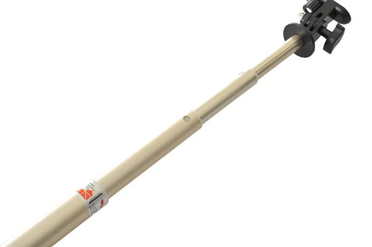 Aluminium alloy mobile phone selfie stick in black, red, and gold colour options