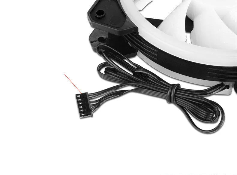 Camouflage-patterned 120mm PC chassis fan with illuminated RGB lights.