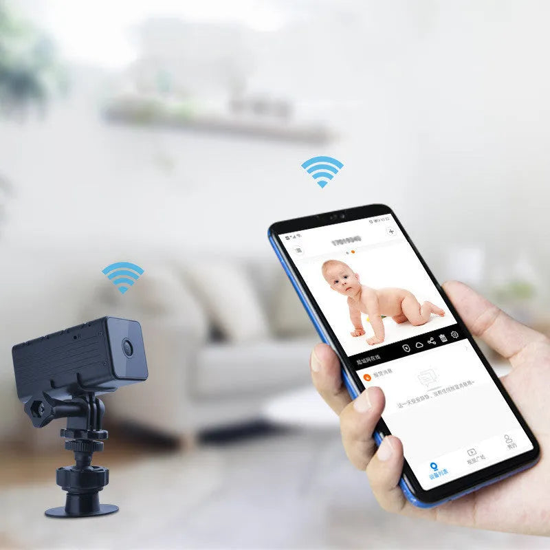 Smart Intercom Network Camera Home in black ABS body with 60mm lens for 1080P indoor security
