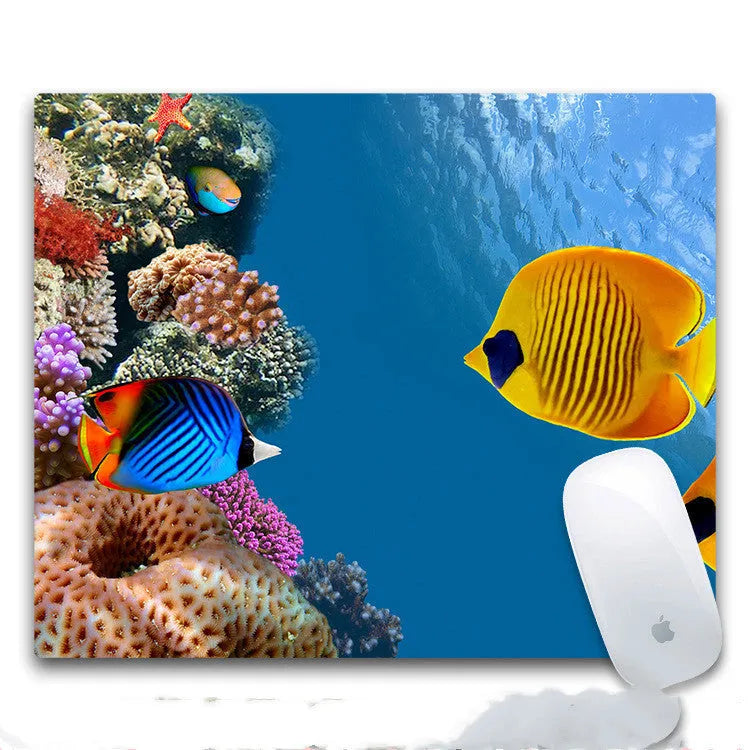 Custom rubber mouse pad with cloth surface and non-slip base, 240x200mm dimensions