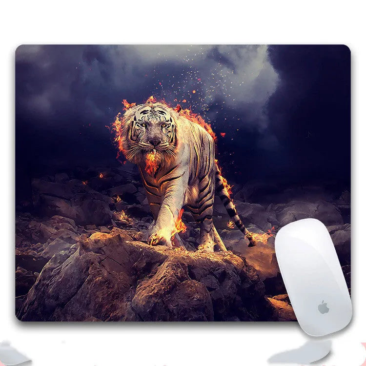Custom rubber mouse pad with cloth surface and non-slip base, 240x200mm dimensions