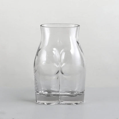 European style glass floral vase for single stem flowers on table
