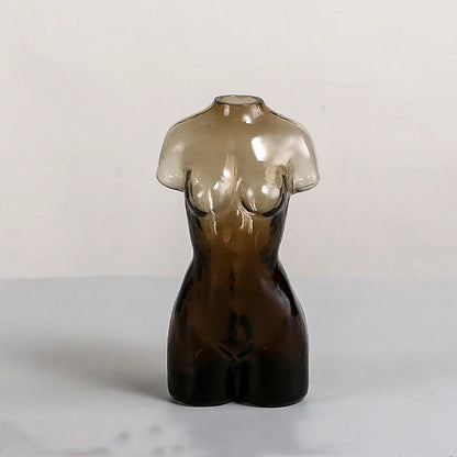 European style glass floral vase for single stem flowers on table