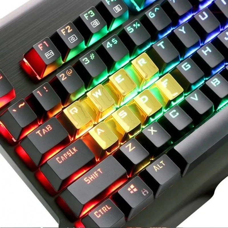 Redragon metallic red PBT keycaps set with translucent legends for mechanical keyboards