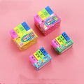 Cartoon book erasers in four-piece sets for classroom prizes and student stationery
