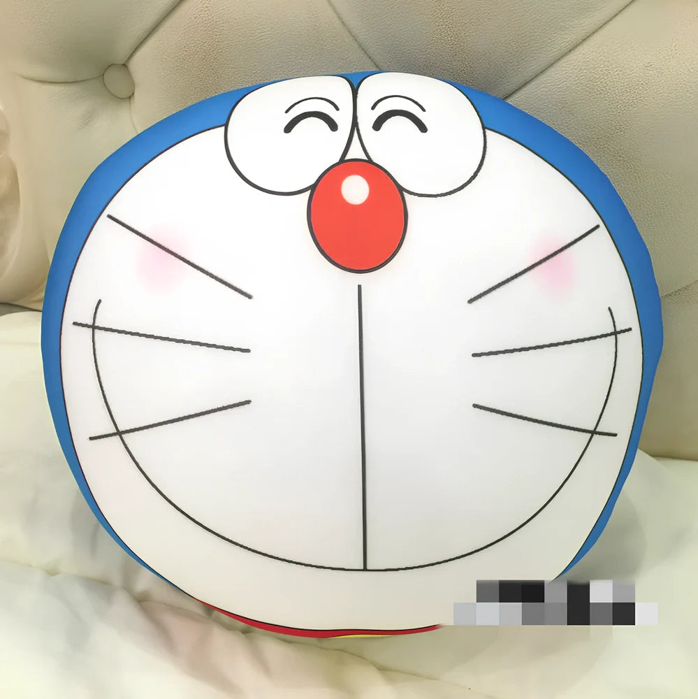 32cm black and white kitten plush doll with smiling expression and nano-foam filling, 32 cm tall