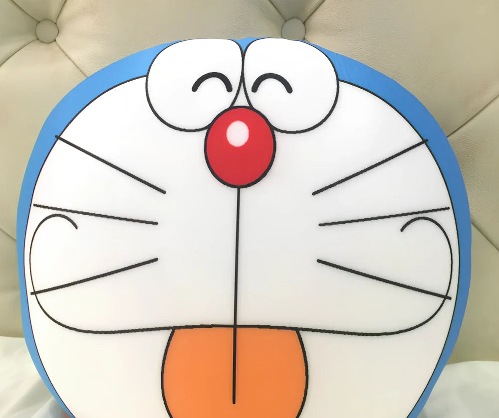 32cm black and white kitten plush doll with smiling expression and nano-foam filling, 32 cm tall