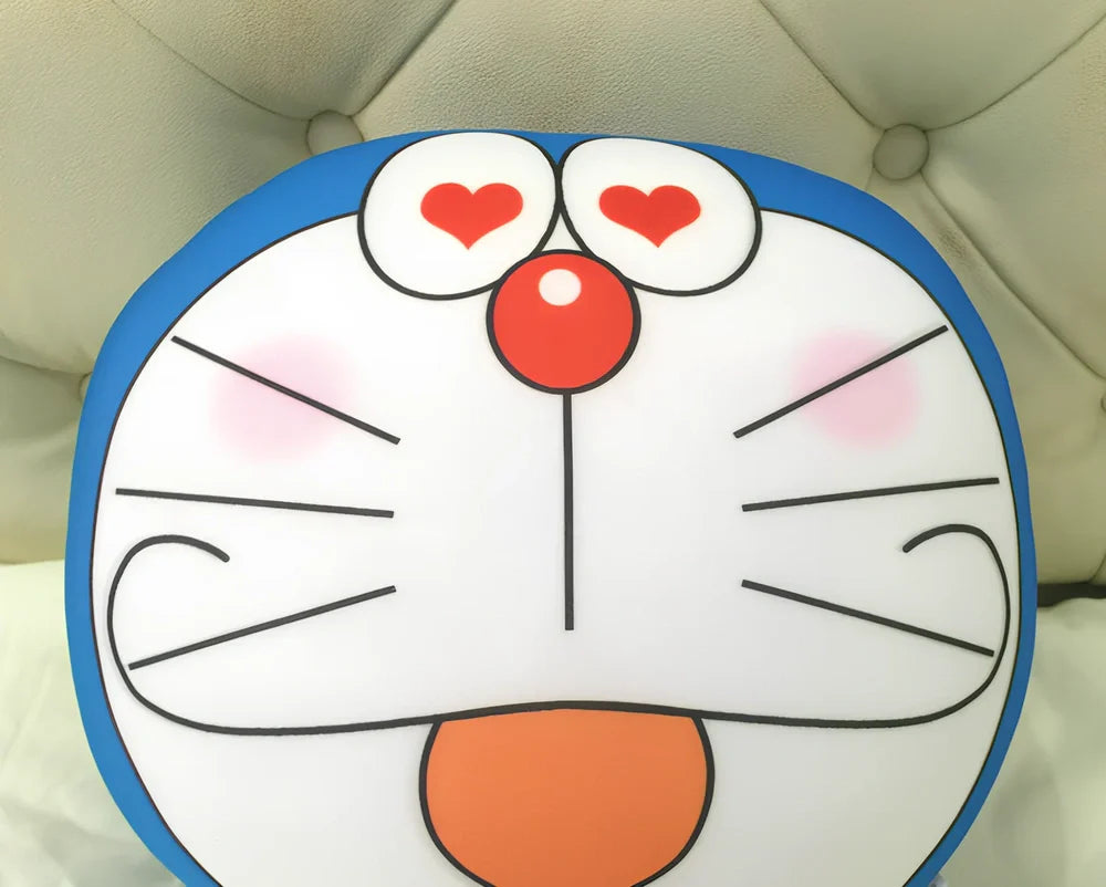 32cm black and white kitten plush doll with smiling expression and nano-foam filling, 32 cm tall