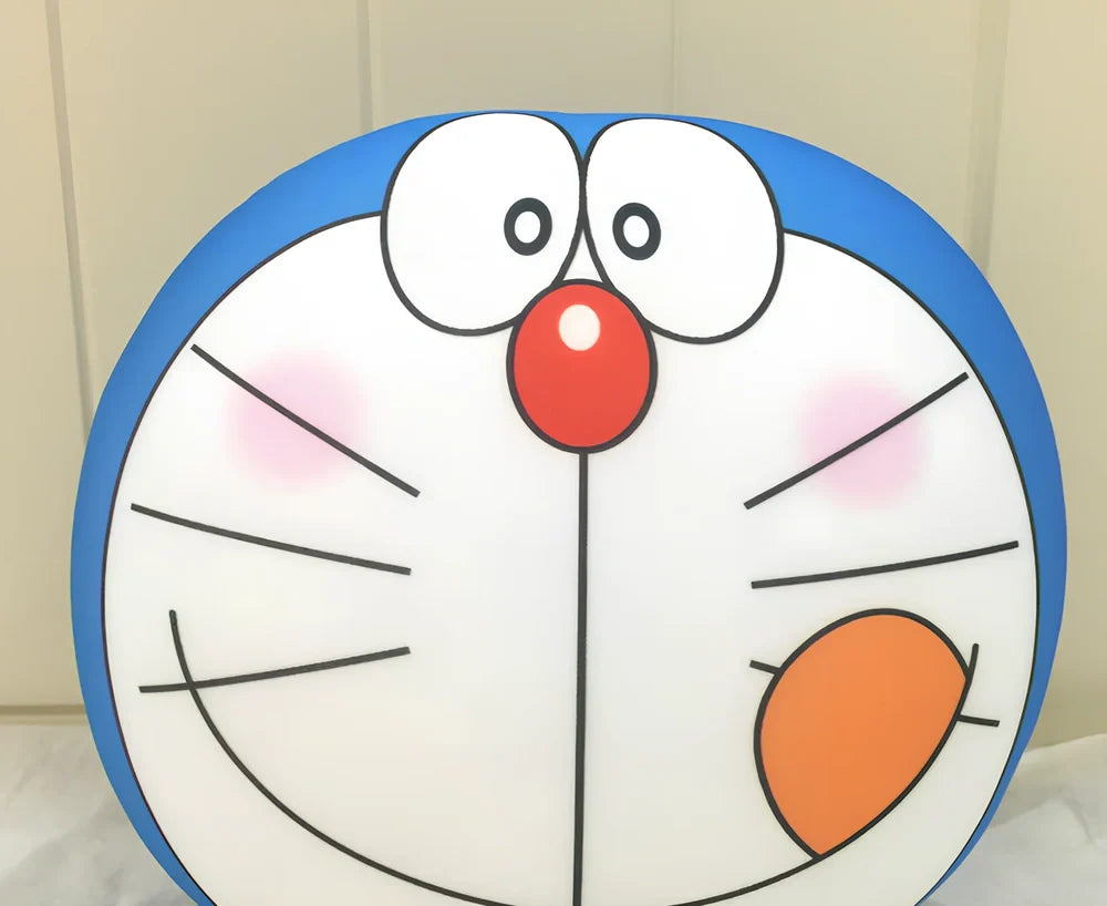 32cm black and white kitten plush doll with smiling expression and nano-foam filling, 32 cm tall