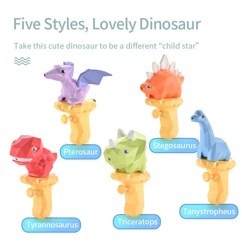 Dinosaur water guns for kids with unique designs and moving eyes