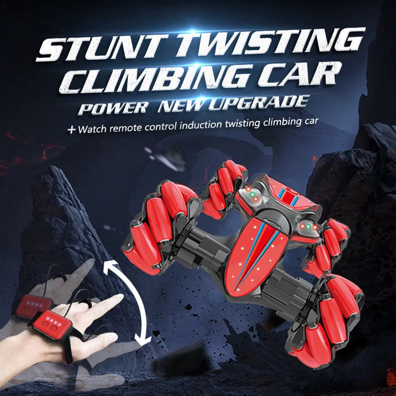 Global Funhood GW124 RC Remote Control Twist Stunt Car in action on rugged terrain