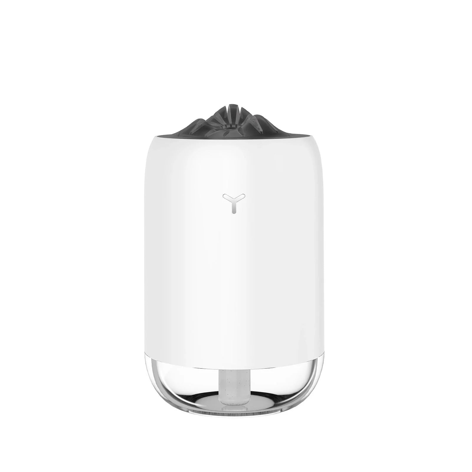 Magic Flame Humidifier in white, light blue, and pink, compact ultrasonic humidifier for small spaces