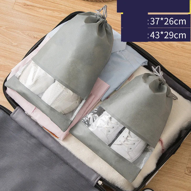 Grey shoe bag travel storage dust cover for shoes with 10-pack option