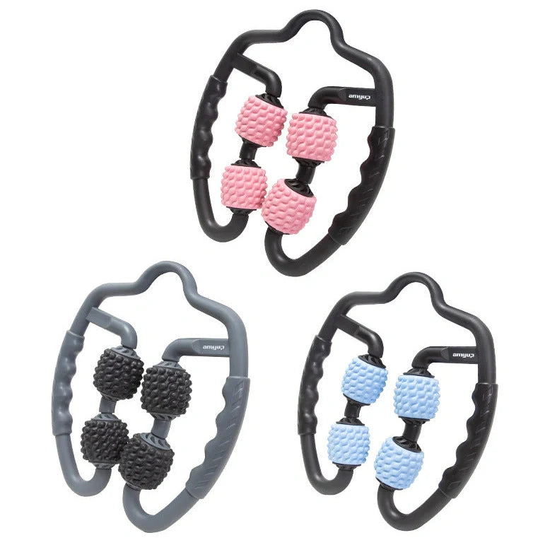 Black MSG foam roller measuring 33cm length and 15cm diameter for muscle therapy