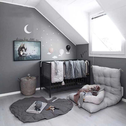 Leaf Floor Mat for baby crawling, 100% cotton, green and grey options