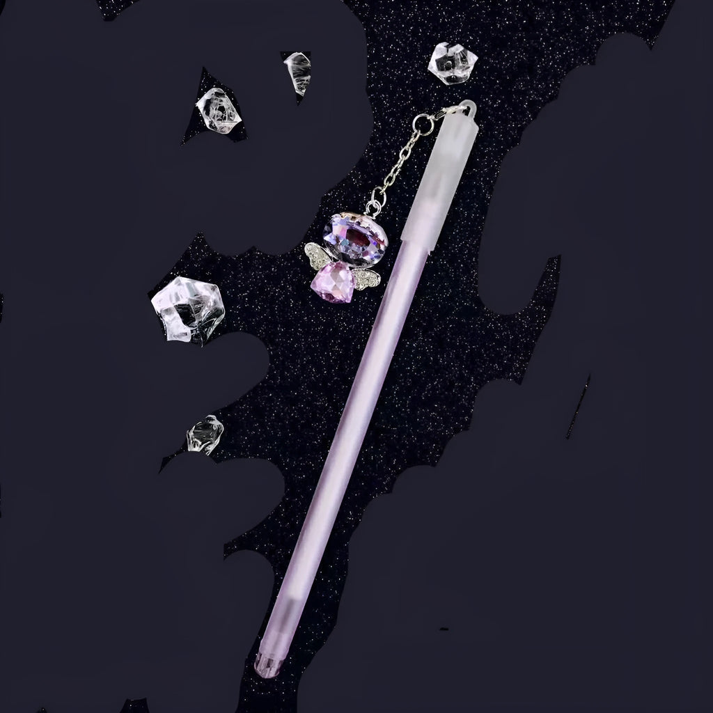 Little Angel Girl Water Pendant Gel Pen with diamond embellishments and 15cm plastic body