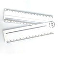 30cm white plastic multi-function angle ruler for technical drawing