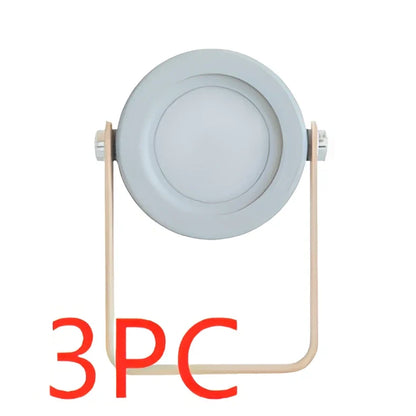 USB rechargeable lantern night light with touch dimming and 360-degree rotation in white finish