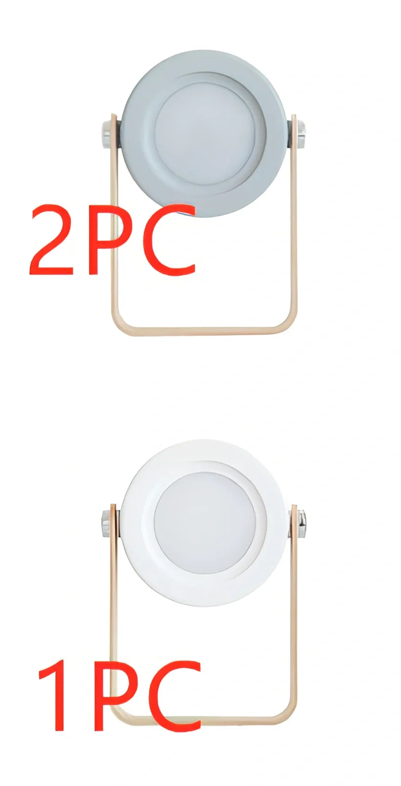 USB rechargeable lantern night light with touch dimming and 360-degree rotation in white finish