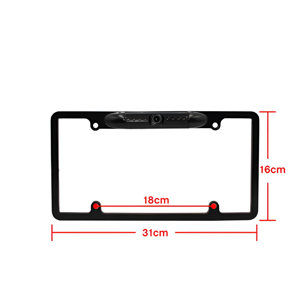 Wireless car rear view camera with iron shell U.S. frame on number plate
