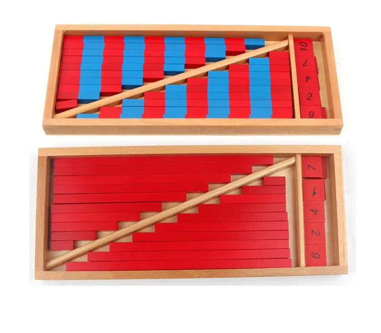 Wooden Montessori educational toy for preschool children aged 2 to 7 years.